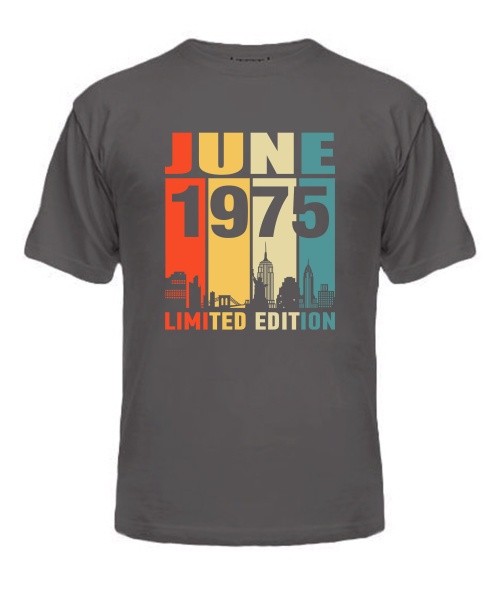 Чоловіча Футболка (Сірий графіт XXL) LIMITED EDITION [JUNE 1975]