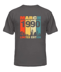 Чоловіча Футболка (Сірий графіт M) LIMITED EDITION [MARCH 1990]