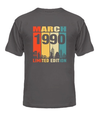 Чоловіча Футболка (Сірий графіт M) LIMITED EDITION [MARCH 1990]