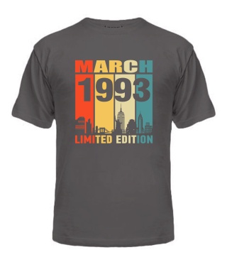 Чоловіча Футболка (сіра L) LIMITED EDITION [MARCH 1993]