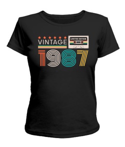 Жіноча Футболка (Черный L) VINTAGE EDITION N2 [1987]