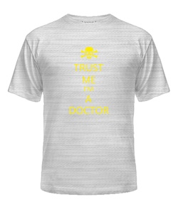 Чоловіча футболка (Сірий меланж XL) Trust me I'm a doctor