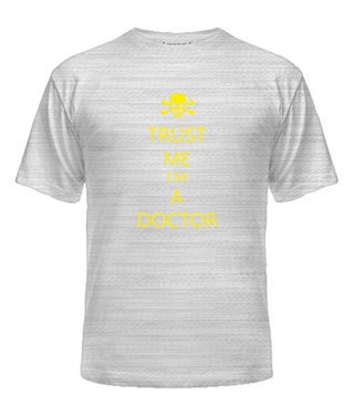 Чоловіча футболка (Сірий меланж XL) Trust me I'm a doctor