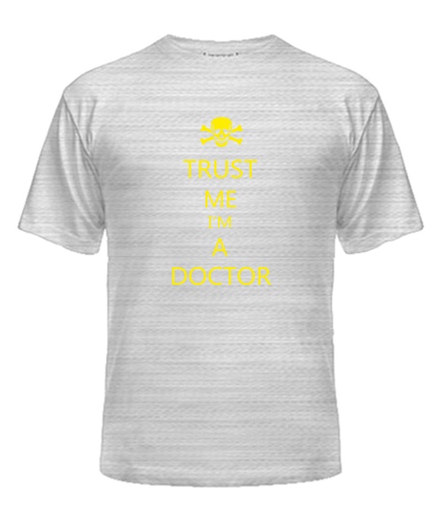 Чоловіча футболка (Сірий меланж XL) Trust me I'm a doctor