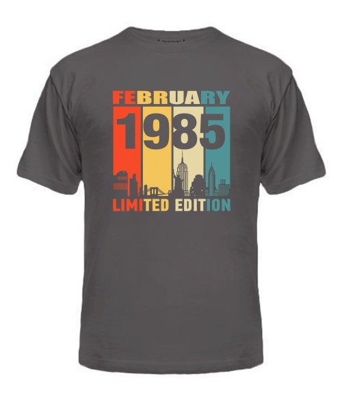 Мужская Футболка (серая M) LIMITED EDITION [FEBRUARY 1985]