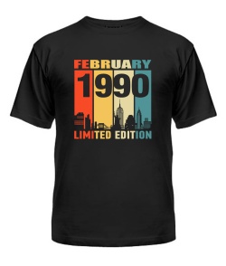 Чоловіча Футболка (чорна L) LIMITED EDITION [FEBRUARY 1990]