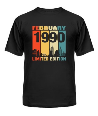 Мужская Футболка (черная L) LIMITED EDITION [FEBRUARY 1990]