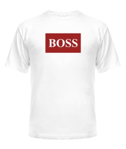 Чоловіча футболка преміум (Білий M) "Оксамит" BOSS