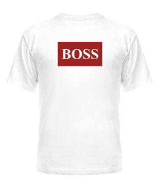 Чоловіча футболка преміум (Білий M) "Оксамит" BOSS