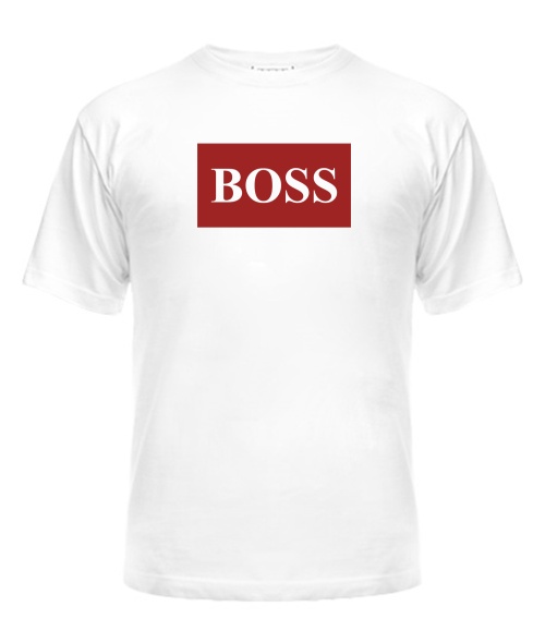 Чоловіча футболка преміум (Білий M) "Оксамит" BOSS