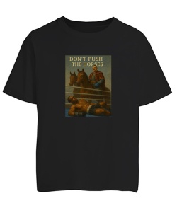 Футболка оверсайз Don`t push the horses №2