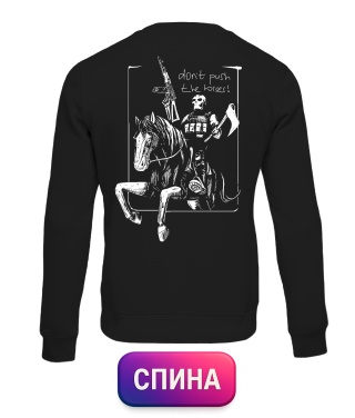 Світшот Don`t push the horses №4 (Спина)