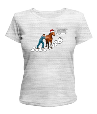 Жіноча футболка Don't push Happy New year