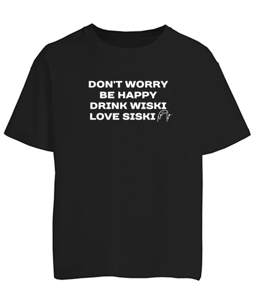 Футболка оверсайз Drink Wiski love siski