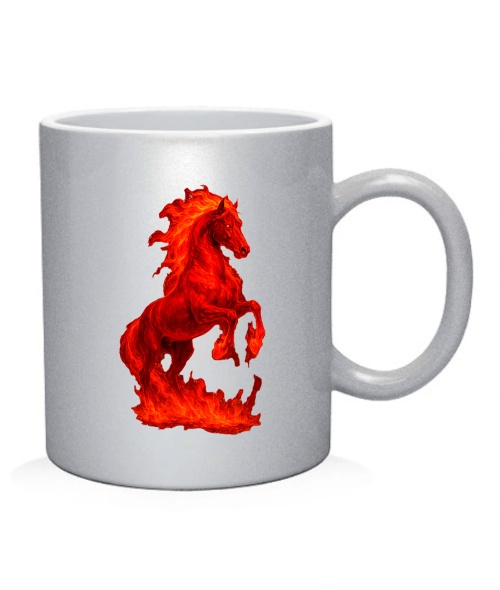 Чашка арт Красный огненный конь 2026