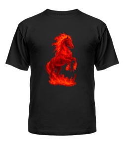 Чоловіча футболка Червоний вогняний кінь 2026