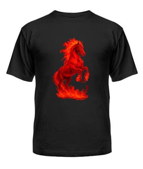 Чоловіча футболка Червоний вогняний кінь 2026