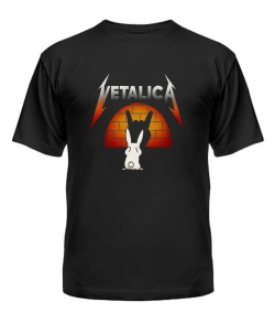 Футболка універсального крою для жінок Заєць Металіка