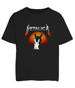 Футболка оверсайз Заєць Металіка