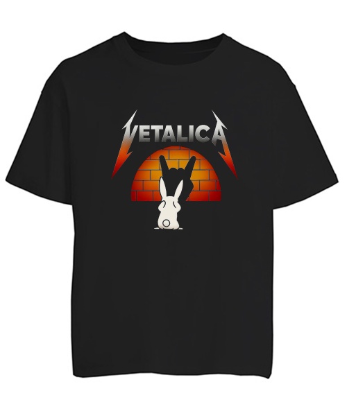 Футболка оверсайз Заєць Металіка