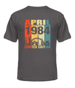 Чоловіча Футболка (Сірий графіт XL) KYIV LIMITED EDITION [APRIL 1984]