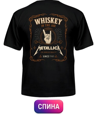 Футболка універсального крою для жінок Metallica whiskey (Спина)