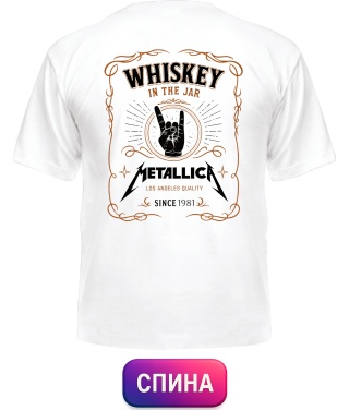 Чоловіча футболка Metallica whiskey (Спина)