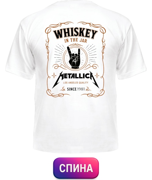 Чоловіча футболка Metallica whiskey (Спина)
