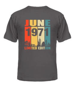 Чоловіча Футболка (Сірий графіт XL) LIMITED EDITION [JUNE 1971]