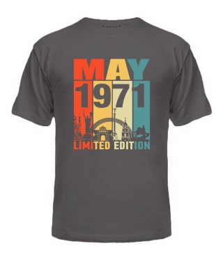Чоловіча Футболка (Сірий графіт XXL) KYIV LIMITED EDITION [MAY 1971]