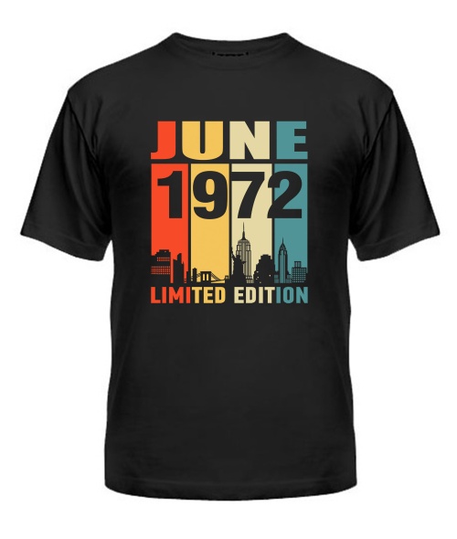 Чоловіча Футболка (Чорний M) LIMITED EDITION [JUNE 1972]