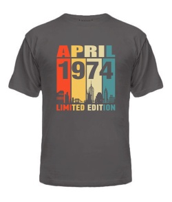 Чоловіча Футболка (Сірий графіт XL) LIMITED EDITION [APRIL 1974]