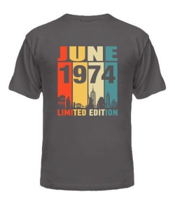 Чоловіча Футболка (Сірий графіт XXL) LIMITED EDITION [JUNE 1974]