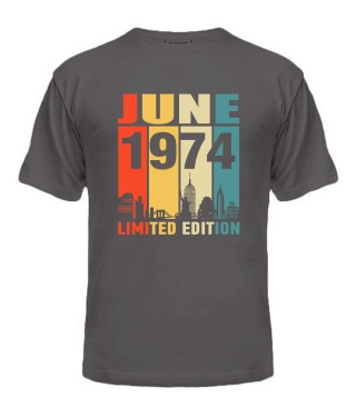 Чоловіча Футболка (Сірий графіт XXL) LIMITED EDITION [JUNE 1974]