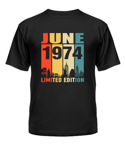 Чоловіча Футболка (Чорний M) LIMITED EDITION [JUNE 1974]