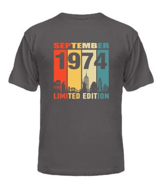 Мужская Футболка (Серый графит XXL) LIMITED EDITION [SEPTEMBER 1974]