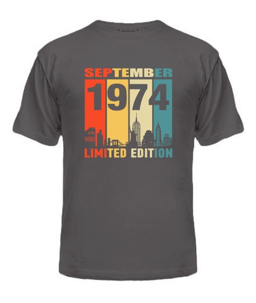 Мужская Футболка (Серый графит XXL) LIMITED EDITION [SEPTEMBER 1974]