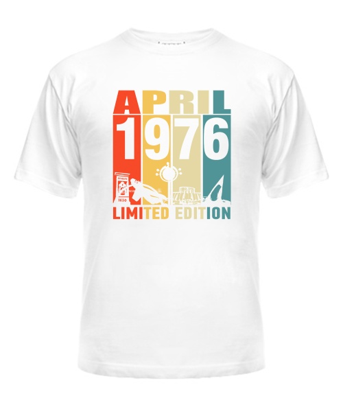 Чоловіча Футболка (Білий XL) BROVARY LIMITED EDITION [APRIL 1976]