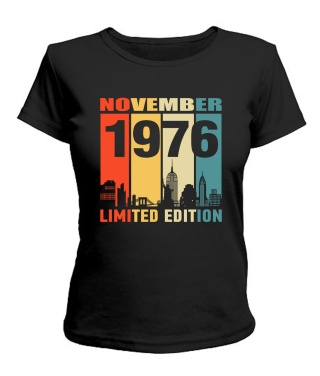 Жіноча Футболка (Чорний XL) LIMITED EDITION [NOVEMBER 1976]
