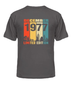 Чоловіча Футболка (Сірий графіт L) LIMITED EDITION [DECEMBER 1977]