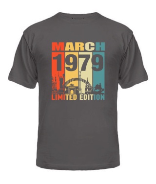 Чоловіча Футболка (Сірий графіт L) KYIV LIMITED EDITION [MARCH 1979]