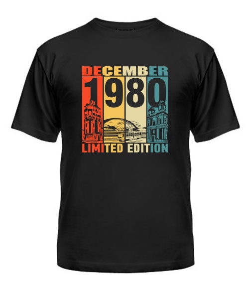 Чоловіча Футболка (Чорний XXL) VINNYTSIA LIMITED EDITION [DECEMBER 1980]