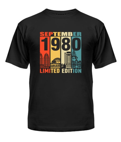 Чоловіча Футболка (Чорний XL) DNIPRO LIMITED EDITION [SEPTEMBER 1980]