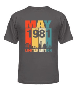 Чоловіча Футболка (Сірий графіт XXL) LIMITED EDITION [MAY 1981]