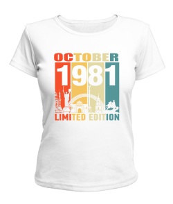 Жіноча Футболка (Білий L) KYIV LIMITED EDITION [OCTOBER 1981]