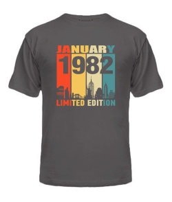Чоловіча Футболка (Серый графит M) LIMITED EDITION [JANUARY 1982]