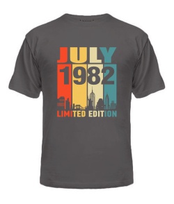 Чоловіча Футболка (Сірий графіт L) LIMITED EDITION [JULY 1982]