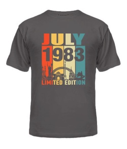 Чоловіча Футболка (Сірий графіт L) KYIV LIMITED EDITION [JULY 1983]