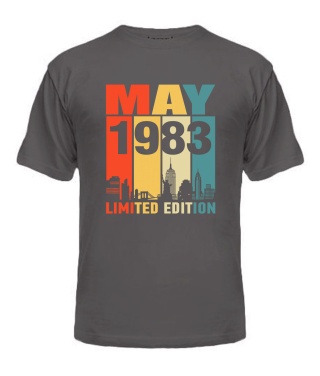 Чоловіча Футболка (Сірий графіт XL) LIMITED EDITION [MAY 1983]