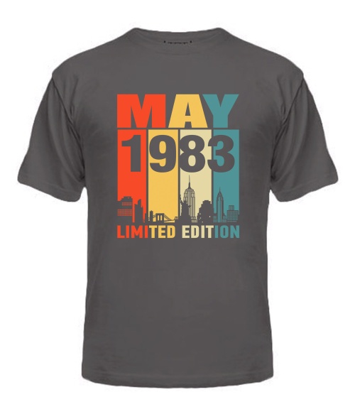Чоловіча Футболка (Сірий графіт XL) LIMITED EDITION [MAY 1983]